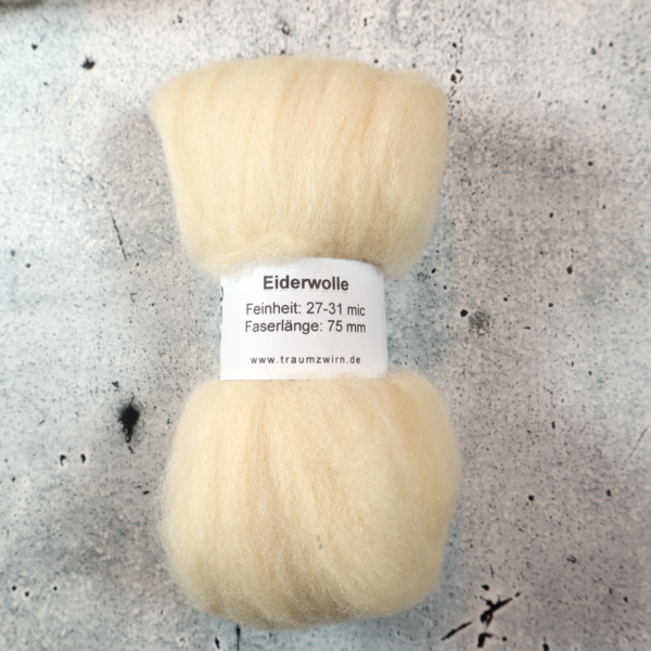 Spinnfaser Eiderwolle