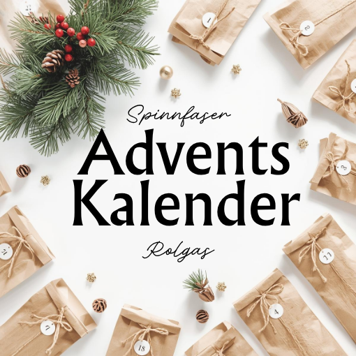 Spinnfaser Adventskalender "Rolags"